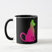 Mug Cadeaux colorés CricketDiane de chat d'amusement (Gauche)