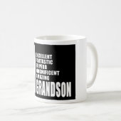 Mug Cadeaux Cool pour petits-fils : Premier grand-père (Devant droit)