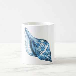 Mug Cadeaux côtiers nautiques de bleu de plage d'océan