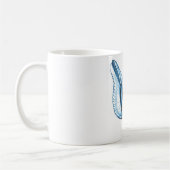 Mug Cadeaux côtiers nautiques de bleu de plage d'océan (Gauche)