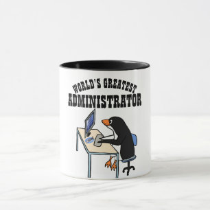 Mug Cadeaux d'administrateur ADMIN Penguin le plus gra