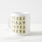 Mug cadeaux d'alphabet grec (Devant gauche)