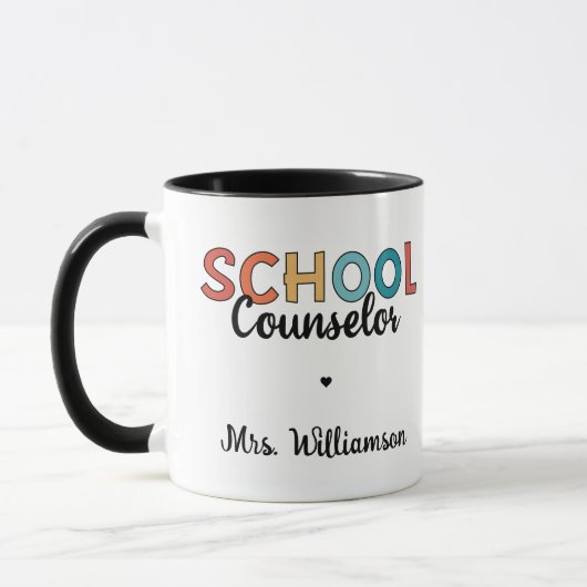 Mug Cadeaux d'appréciation du conseiller scolaire pers (Gauche)