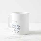 Mug Cadeaux d'aquarelle florale (bleu) (Devant gauche)