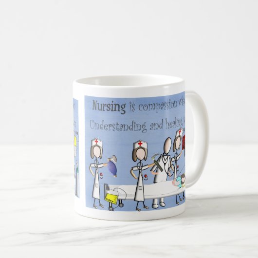 Mug Cadeaux d'art d'infirmière (Devant droit)