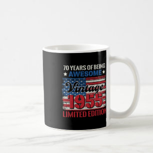 Mug Cadeaux de 70 ans 70e anniversaire Drapeau américa