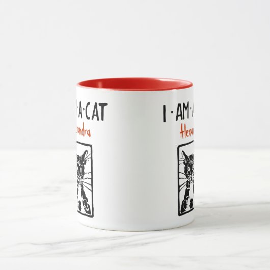 Mug Cadeaux de chats noirs (Centre)