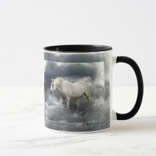 Mug Cadeaux de cheval blanc d'imaginaire et de surf