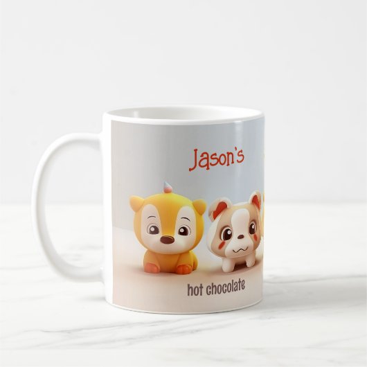 Mug Cadeaux de chiens mignons Whimsical pour les enfan (Gauche)