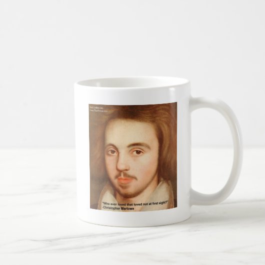 Mug Cadeaux de citation d'amour de Christopher Marlowe (Droite)