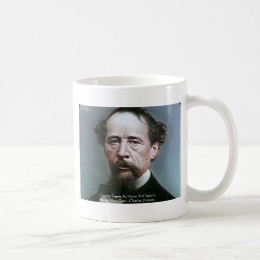 Mug Cadeaux de citations de Charles Dickens "Charité @ (Droite)