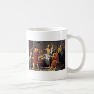 Mug Cadeaux de citations de Socrate "Sagesse/Émerveill
