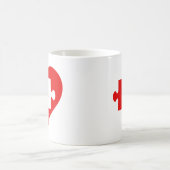 Mug Cadeaux de coeur et de puzzle pour lui/elle (Centre)