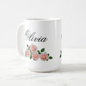 Mug Cadeaux de confiture de nom personnalisés pour fem (Devant gauche)