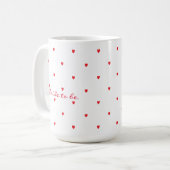 Mug Cadeaux de Fête de Mariage Mignons Cœurs Rouges po (Devant gauche)