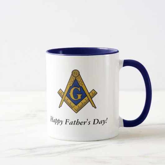 Mug Cadeaux de fête des pères Masonic Freemason Compas (Droite)