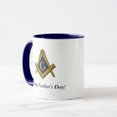 Mug Cadeaux de fête des pères Masonic Freemason Compas (Devant gauche)