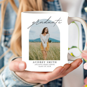 Mug Cadeaux de fin d'études de photo de 2 arches boho