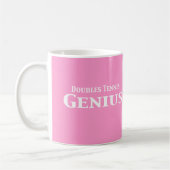 Mug Cadeaux de génie de tennis de doubles (Gauche)