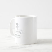 Mug Cadeaux de graduation moderne Silver & Black (Devant gauche)