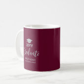 Mug Cadeaux de graduation personnalisés Argent et Bour (Devant gauche)