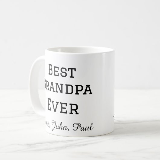 Mug Cadeaux de grand-père Bets simple nom (Devant gauche)