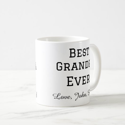 Mug Cadeaux de grand-père Bets simple nom grand-père (Devant droit)