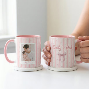 Mug Cadeaux de la fête des pères pour papa rubans rose