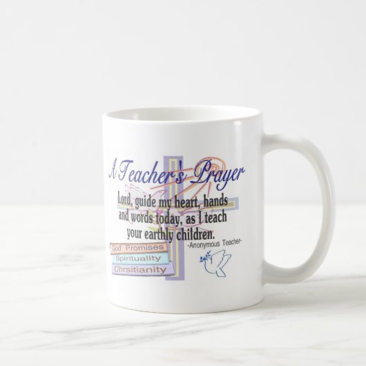 Mug Cadeaux de la prière du professeur---Professeur (Droite)