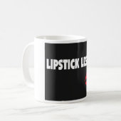 Mug Cadeaux de lesbienne de rouge à lèvres (lesbienne (Devant gauche)