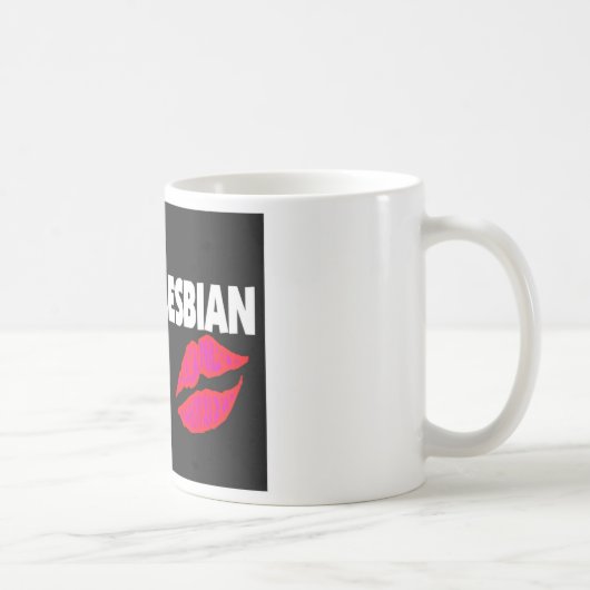 Mug Cadeaux de lesbienne de rouge à lèvres (lesbienne (Droite)