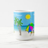 Mug Cadeaux de mariage orientés de plage 2 zones de (Centre)