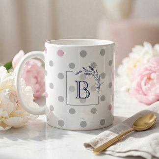 Mug Cadeaux de Mariage Personnalisés avec Monogramme –