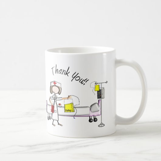 Mug Cadeaux de "Merci" d'infirmière (Droite)