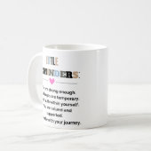 Mug Cadeaux de motivation inspirants Petits rappels (Devant gauche)