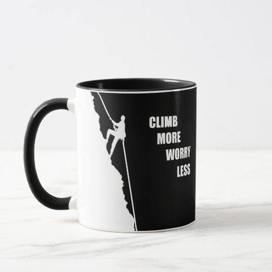 Mug Cadeaux de motivation pour l'escalade rock (Gauche)