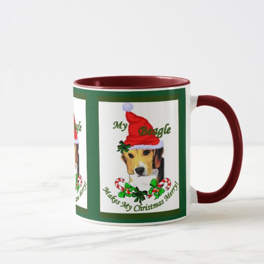 Mug Cadeaux de Noël Beagle mignons (Droite)