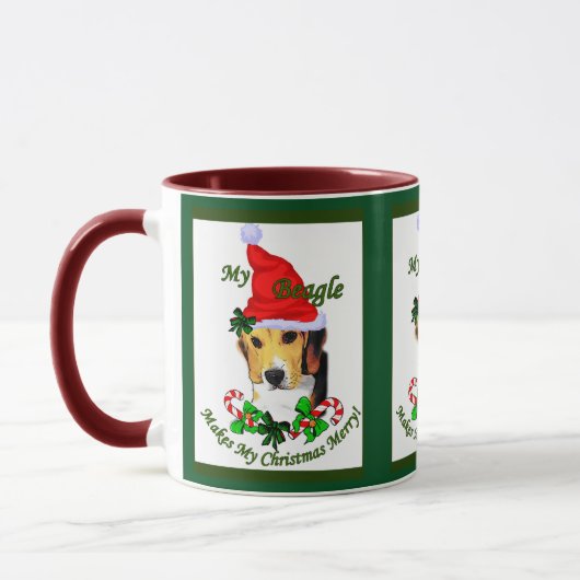 Mug Cadeaux de Noël Beagle mignons (Gauche)