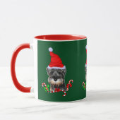 Mug Cadeaux de Noël de mignonette Schnauzer (Gauche)