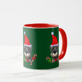 Mug Cadeaux de Noël de mignonette Schnauzer (Devant droit)