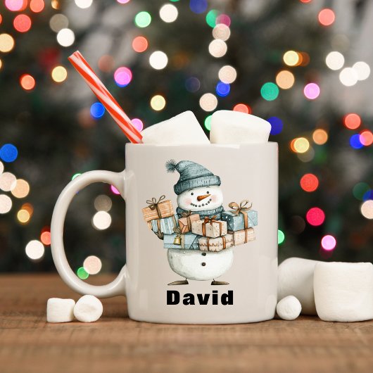 Mug Cadeaux de Noël personnalisés de Snowman