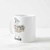 Mug Cadeaux de Noël personnalisés de Snowman (Devant gauche)