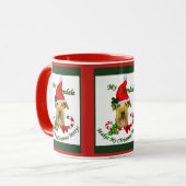 Mug Cadeaux de Noël pour Airedale Terrier (Devant gauche)