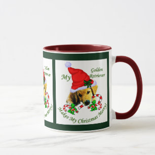 Mug Cadeaux de Noël pour Golden Retriever