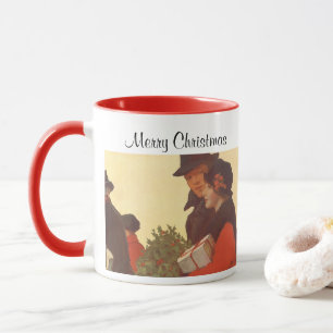 Mug Cadeaux de Noël vintage, d'amour et de romance