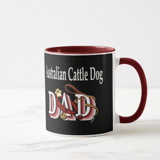 Mug Cadeaux de papa de chien de bétail australien (Droite)