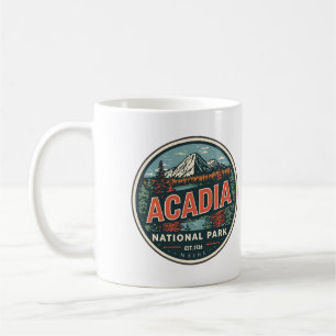 Mug Cadeaux de plein air vintage du parc national d'Ac