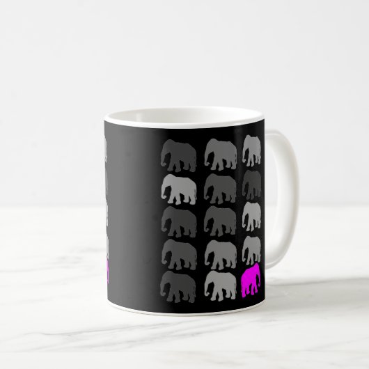 Mug Cadeaux de PopArt d'éléphant (Devant droit)
