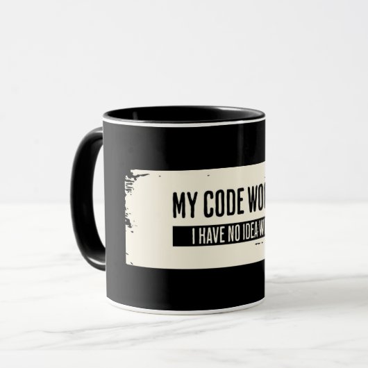 Mug Cadeaux de programmeur, Coder (Devant gauche)