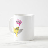 Mug Cadeaux de Pug drôles règnent (Devant gauche)